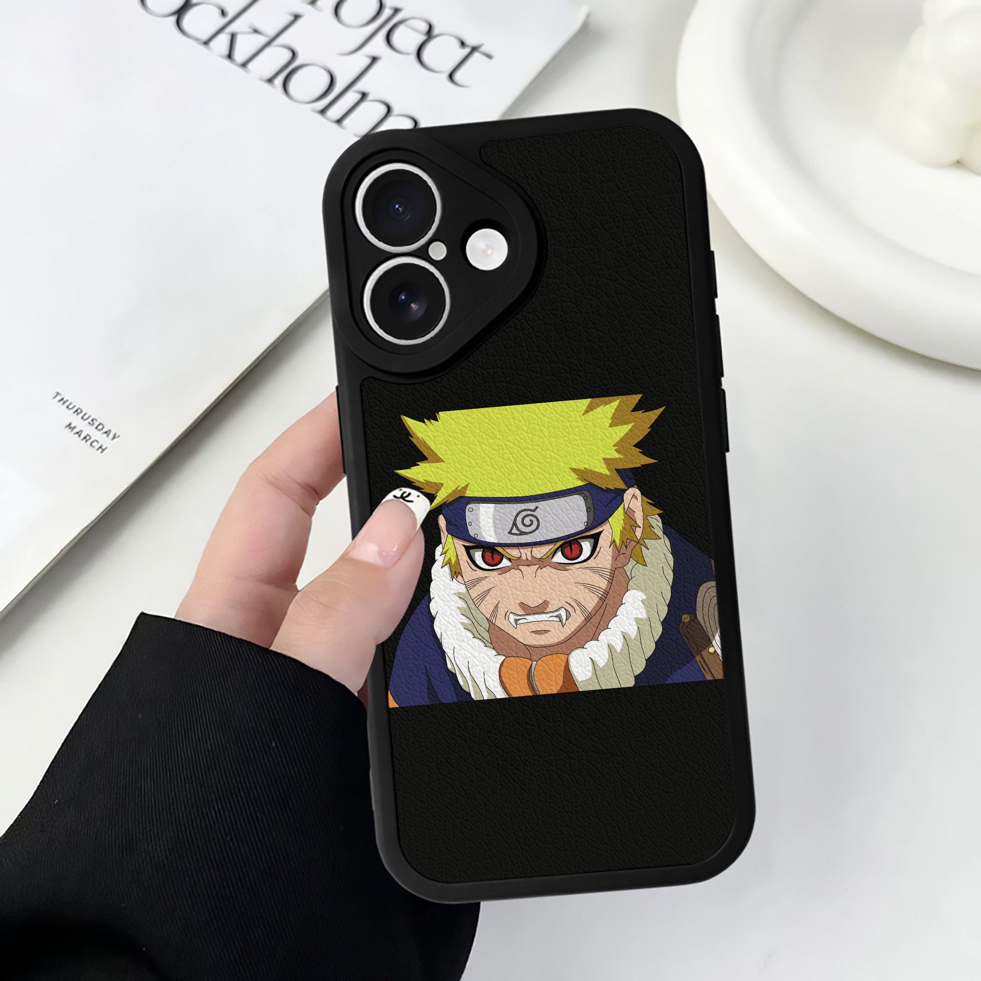 （画像用） NARUTO -ナルト- うずまき ナルト Uzumaki Naruto 【iPhone 16シリーズ対応】シリコンスマホケース（レザー調） 材質：シリコン